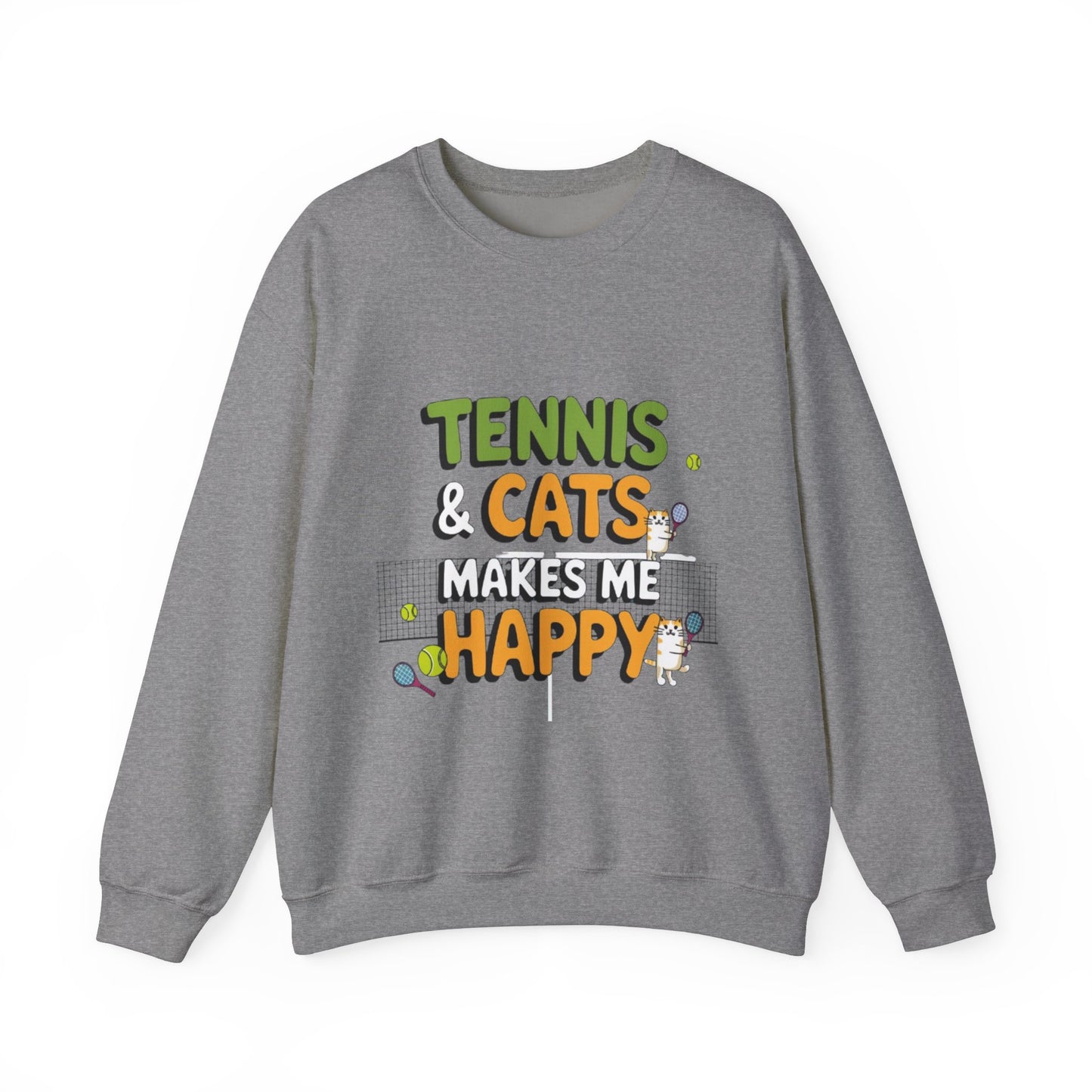 Sweatshirt-Tennis & Cats make me happy