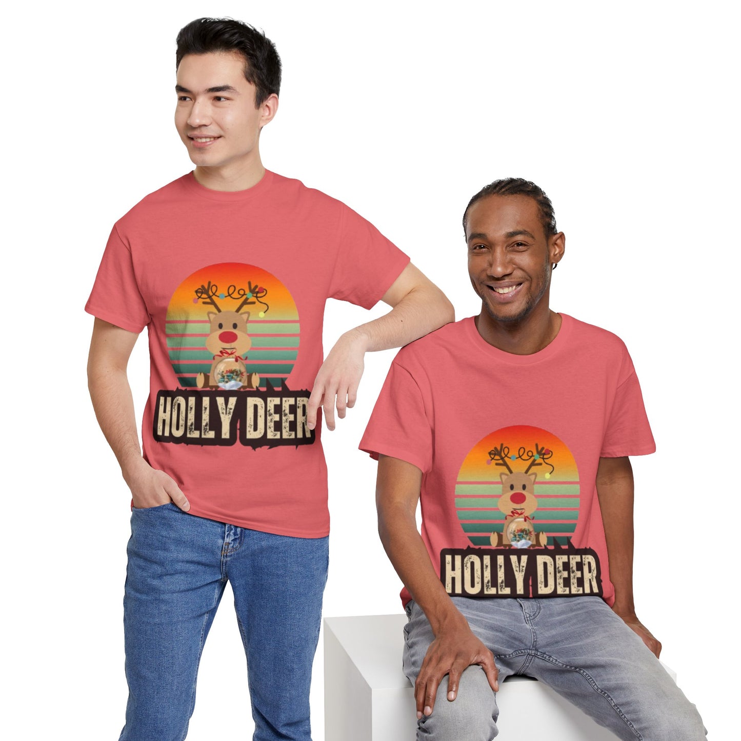 Unisex Cotton Tee -Holly Deer