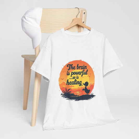 Unisex Heavy Cotton Tee - The Brain is Powerful' Inspirational T-Shirt
