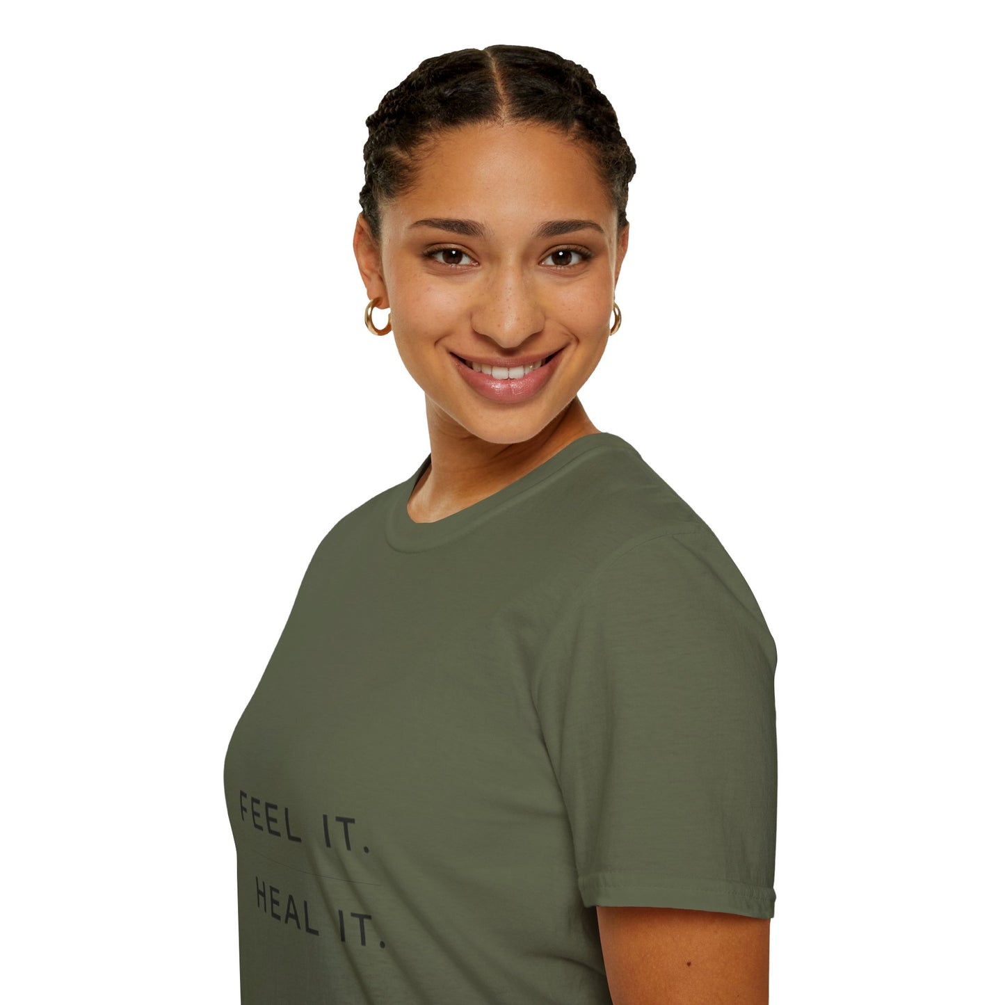 Feel It. Heal It T-Shirt – Mental Health Quote Tee, Minimalist Therapy Shirt,