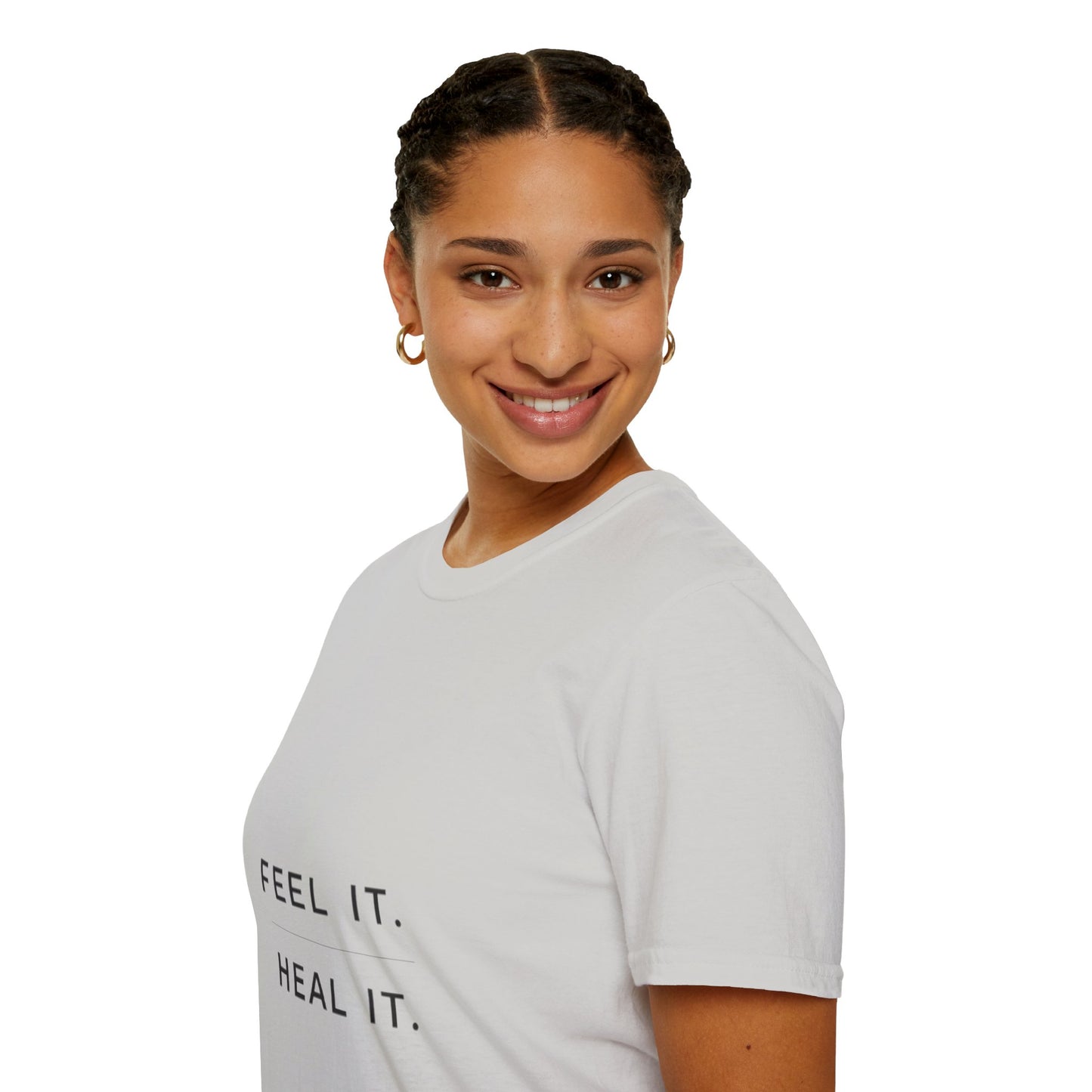 Feel It. Heal It T-Shirt – Mental Health Quote Tee, Minimalist Therapy Shirt,