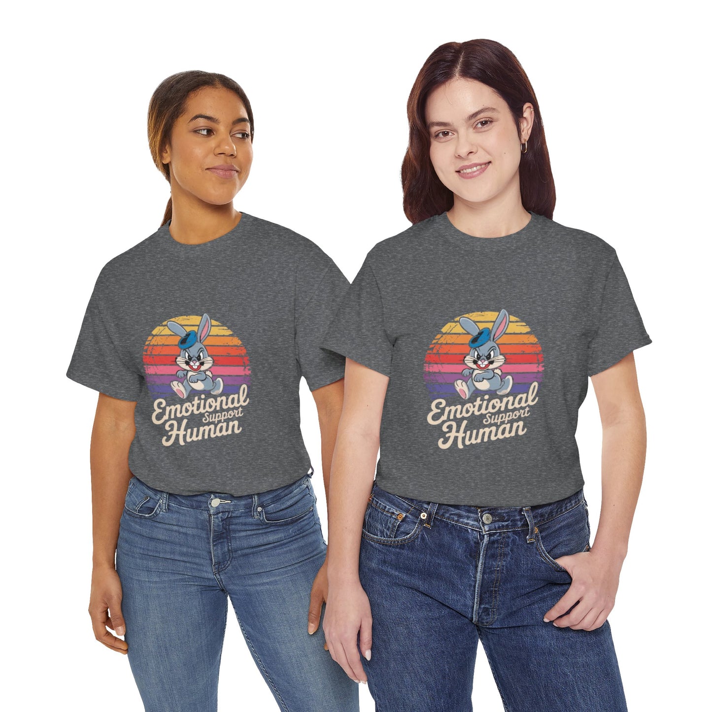 Unisex Heavy Cotton T-Shirt -Emotional Support Human Tee