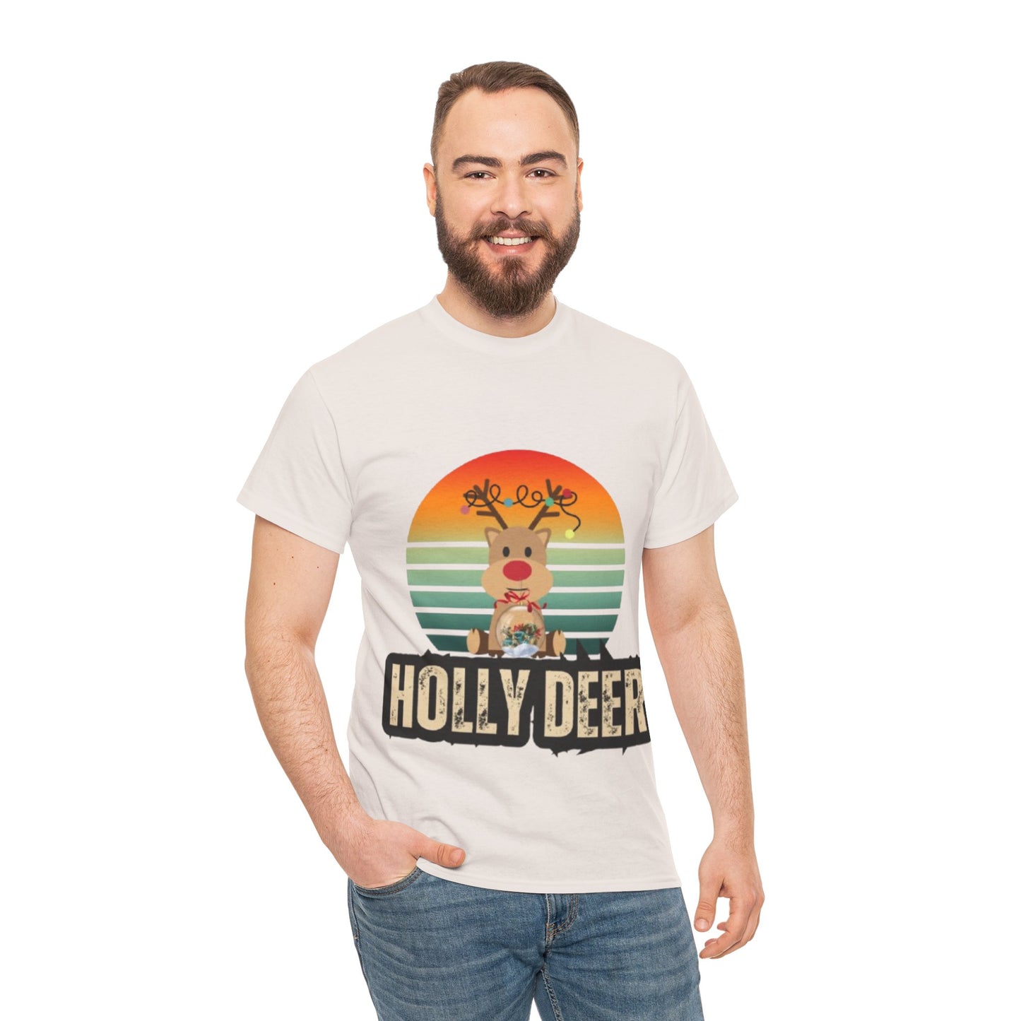 Unisex Cotton Tee -Holly Deer