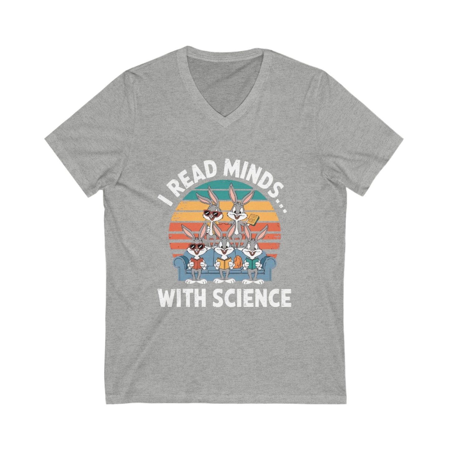 Funny Science V-Neck Tee  - I Read Minds... with Science