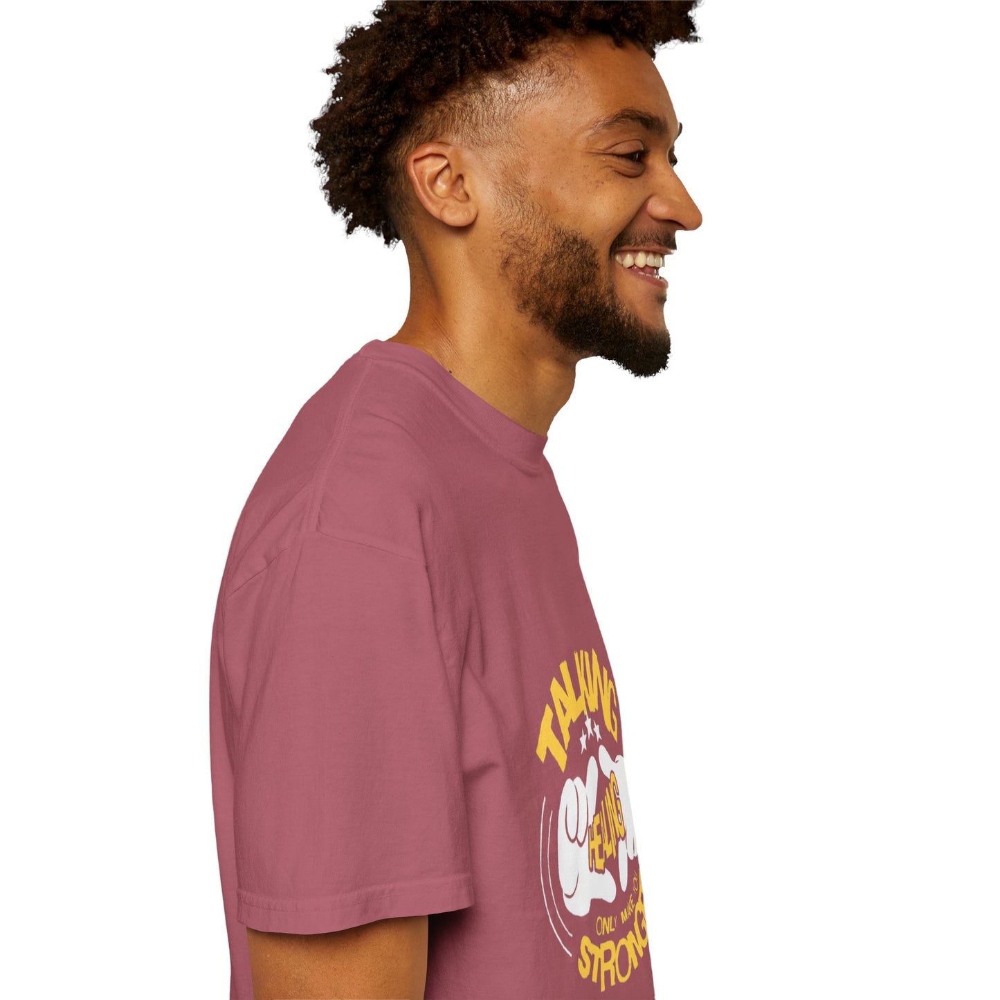 Garment-Dyed T-Shirt 'Talking Feeling Makes You Stronger'