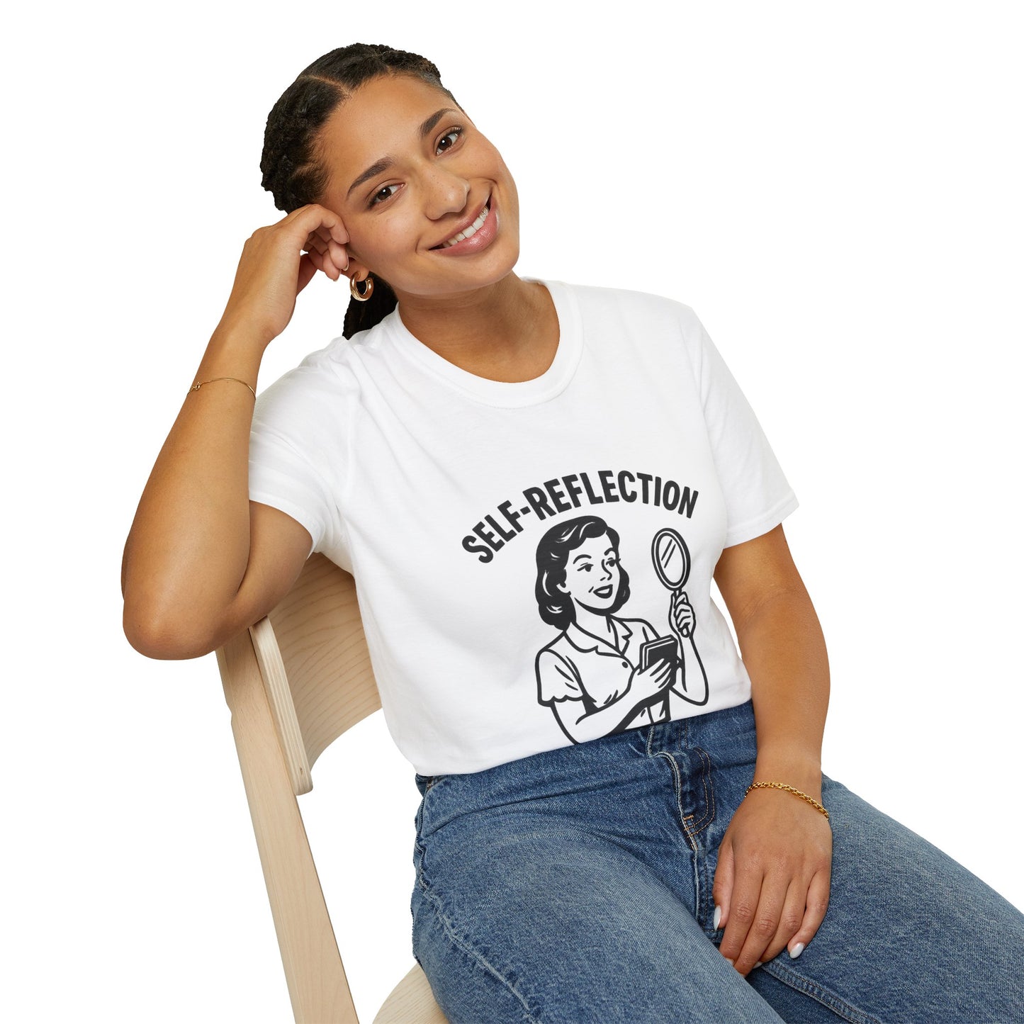 Self-Reflection Motivational Unisex T-Shirt, Self-Care Gift