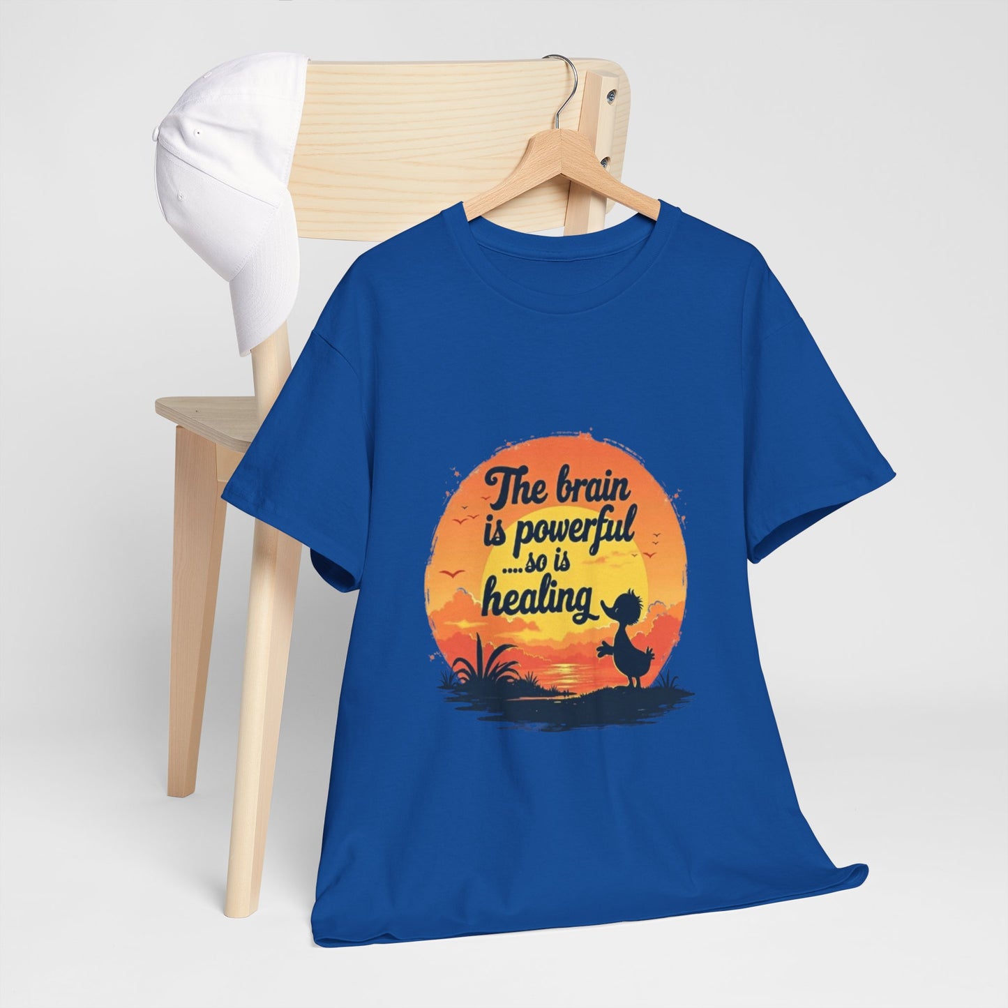 Unisex Heavy Cotton Tee - The Brain is Powerful' Inspirational T-Shirt
