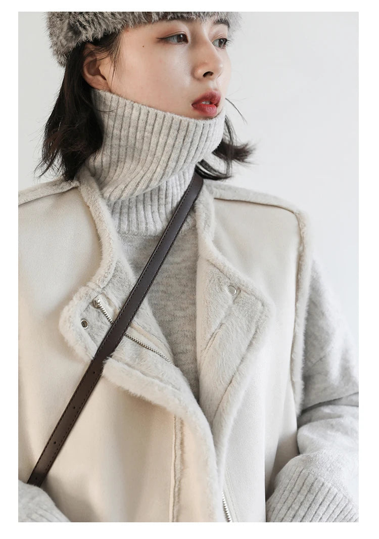 CHIC VEN Fashion Women's Loose Turtleneck Sweaters Warm Solid Pullover Knitwear Basic Female Jumpers Autumn Winter 2023