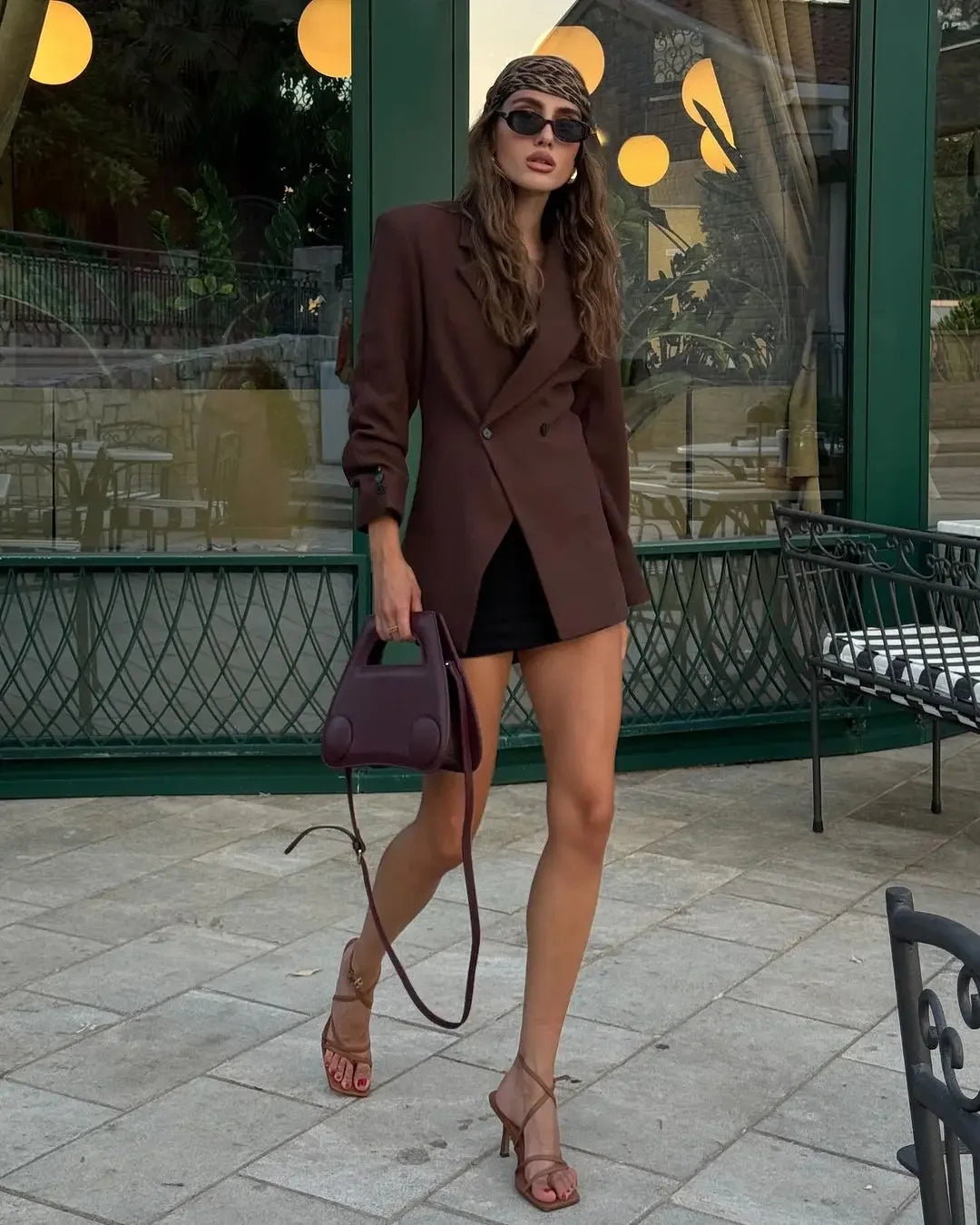 Elegant Solid Lapel Two Buttons Suit Jacket Fashion Women Long Sleeves Slim Short Coats 2024 New Casual Lady High Streetwear