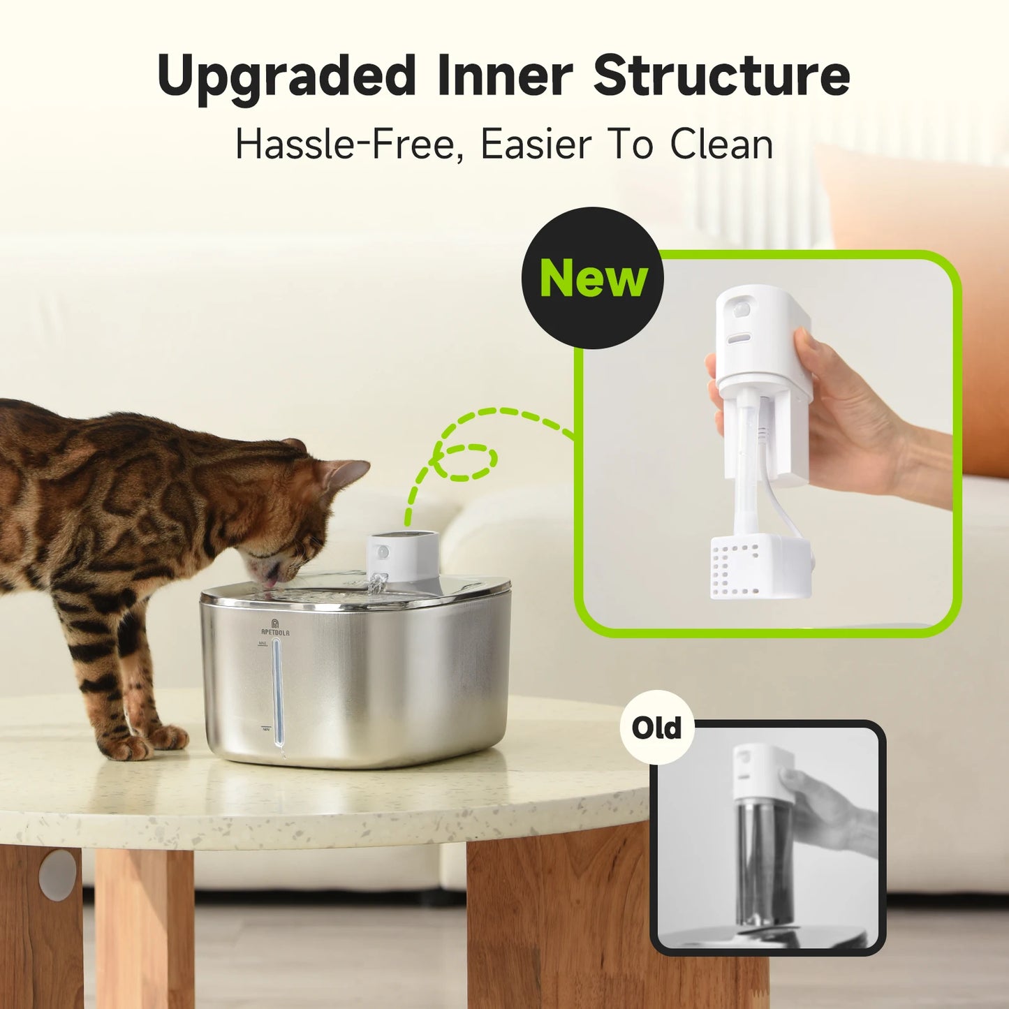 APETDOLA 4L Wireless Cat Water Fountain Auto Sensor Drinking Fountain For Cats Dog Drinker Pet Water Dispenser Accessories